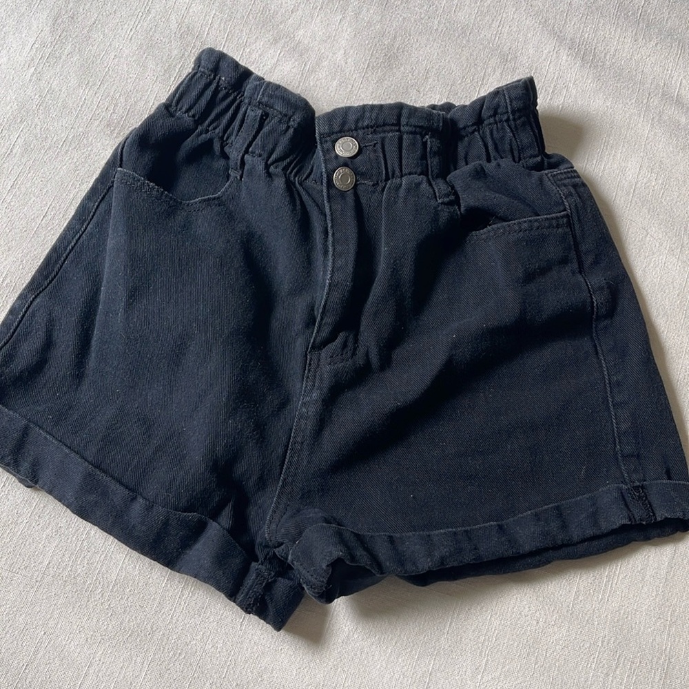 Small women’s black jean shorts